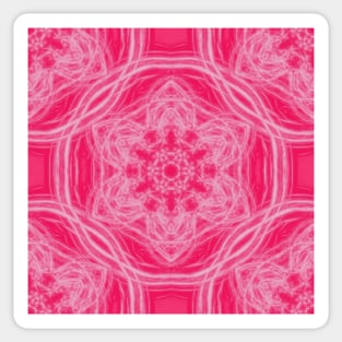 Elegant hot-pink kaleidoscopes Sticker